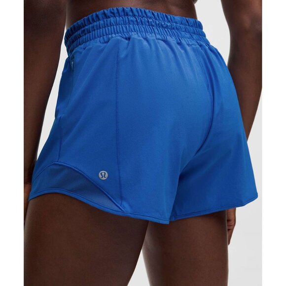 LULULEMON Women's Hotty Hot High-Rise Lined Short 4" Size 2 In Cerulean Blue - Picture 3 of 11